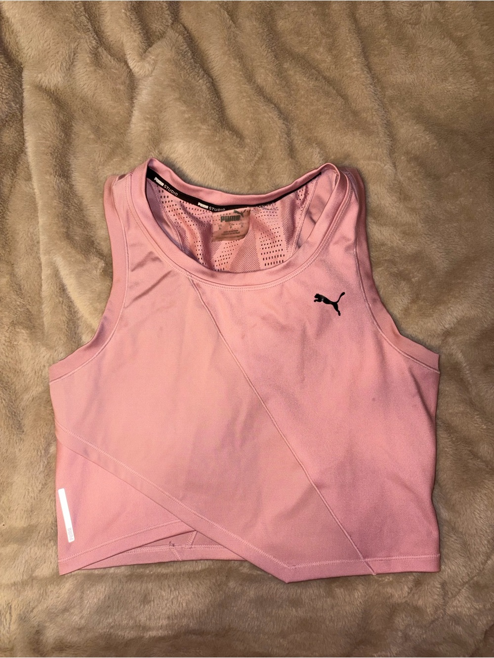 Puma Light Pink Racerback Crop Tank